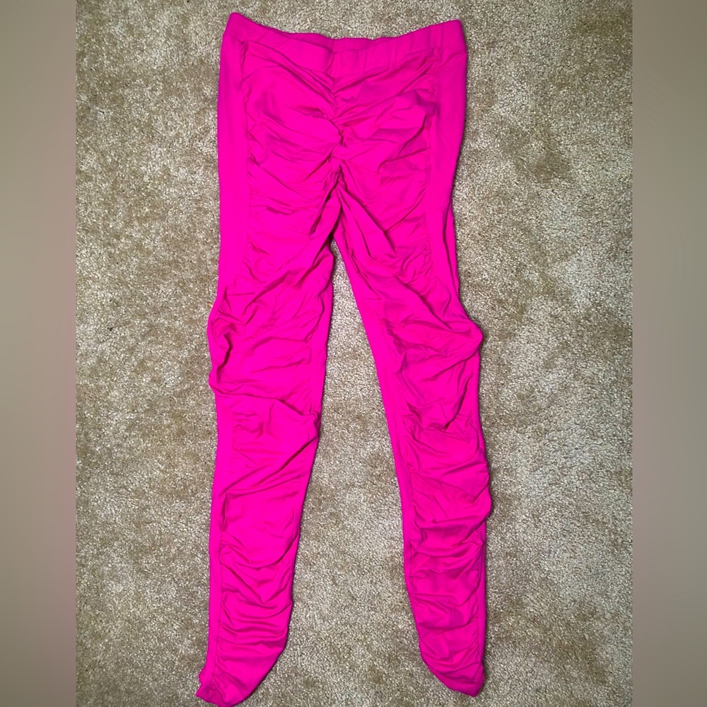 Zara ruched nylon leggings